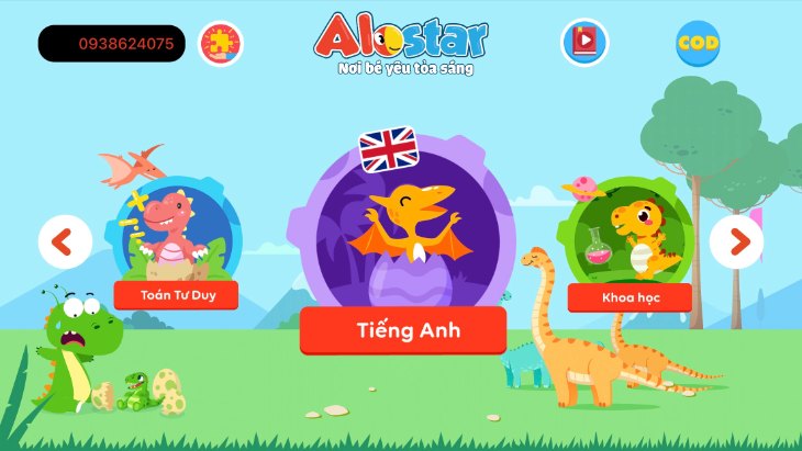 Alostar là ứng dụng phù hợp với trẻ từ 2-7 tuổi.