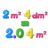 Unit 15: Writing area measurements as decimals