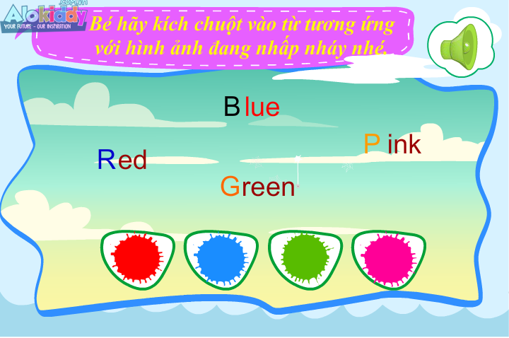 Bài tập tiếng Anh về màu sắc cho bé mẫu giáo
