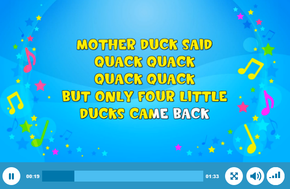 Five little ducks bài hát tiếng Anh cho bé lớp 3