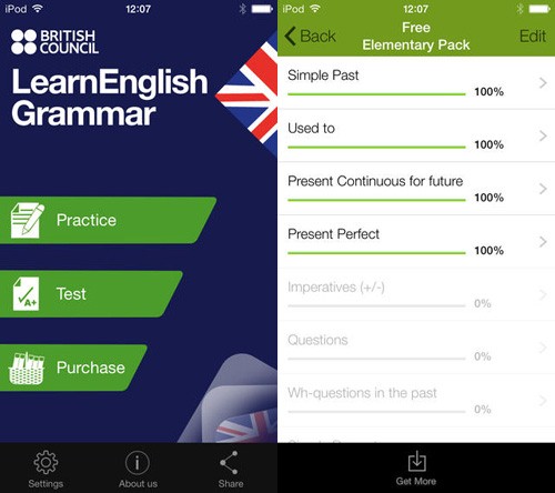 Phần mềm học ngữ pháp tiếng Anh cho trẻ lớp 4 LearnEnglish Grammar